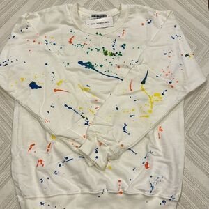 Sub_urban Riot Women’s White Splatter Paint Sweatshirt Small